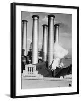 Smokestacks of Edison Power Company-Philip Gendreau-Framed Photographic Print