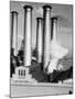 Smokestacks of Edison Power Company-Philip Gendreau-Mounted Photographic Print