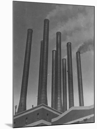 Smokestacks of the Ford Factory, Detroit, Michigan-Emil Otto Hoppé-Mounted Photographic Print