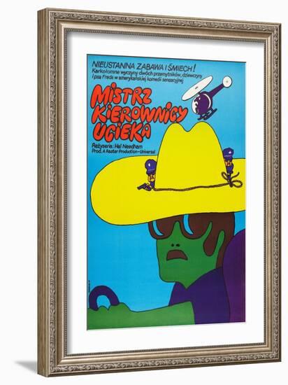 SMOKEY AND THE BANDIT, (aka MISTRZ KIEROWNICY UCIEKA), Polish poster, 1977-null-Framed Art Print