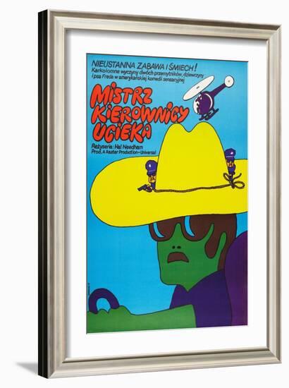 SMOKEY AND THE BANDIT, (aka MISTRZ KIEROWNICY UCIEKA), Polish poster, 1977-null-Framed Art Print