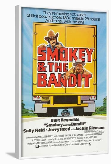 Smokey and the Bandit, Burt Reynolds (top), Jackie Gleason, 1977-null-Framed Art Print