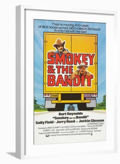 Smokey and the Bandit, Burt Reynolds (top), Jackie Gleason, 1977-null-Framed Art Print