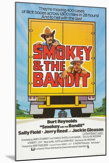 Smokey and the Bandit, Burt Reynolds (top), Jackie Gleason, 1977-null-Mounted Art Print