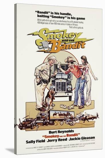 Smokey and the Bandit, from Left: Jackie Gleason, Burt Reynolds, Sally Field, 1977-null-Stretched Canvas