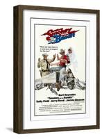 Smokey and the Bandit, from Left: Jackie Gleason, Burt Reynolds, Sally Field, 1977-null-Framed Art Print