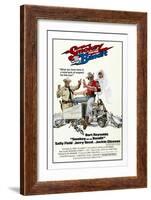 Smokey and the Bandit, from Left: Jackie Gleason, Burt Reynolds, Sally Field, 1977-null-Framed Art Print