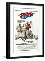 Smokey and the Bandit, from Left: Jackie Gleason, Burt Reynolds, Sally Field, 1977-null-Framed Art Print