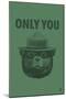 Smokey Bear - Only You - Duotone - Lantern Press Artwork-Lantern Press-Mounted Art Print