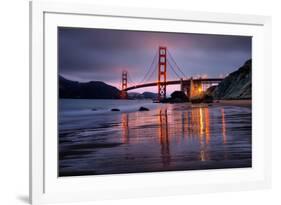 Smokey Golden Gate from Marshall Beach, Morning Light, San Francisco-Vincent James-Framed Photographic Print