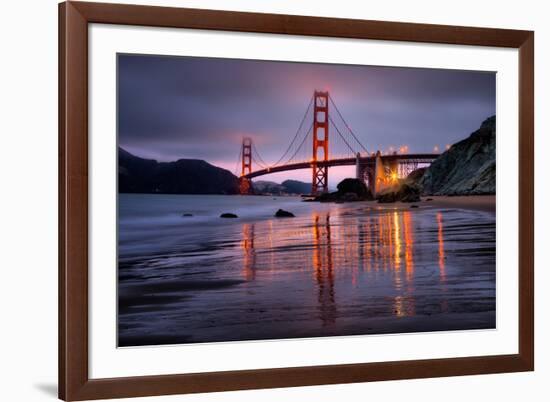 Smokey Golden Gate from Marshall Beach, Morning Light, San Francisco-Vincent James-Framed Photographic Print