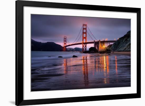 Smokey Golden Gate from Marshall Beach, Morning Light, San Francisco-Vincent James-Framed Photographic Print