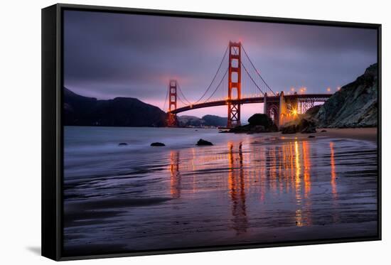 Smokey Golden Gate from Marshall Beach, Morning Light, San Francisco-Vincent James-Framed Stretched Canvas