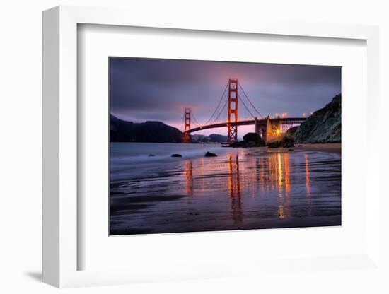 Smokey Golden Gate from Marshall Beach, Morning Light, San Francisco-Vincent James-Framed Photographic Print