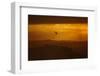 Smokey sunset and helicopter fighting fire at Burnside, Dunedin, South Island, New Zealand-David Wall-Framed Photographic Print