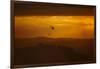 Smokey sunset and helicopter fighting fire at Burnside, Dunedin, South Island, New Zealand-David Wall-Framed Photographic Print