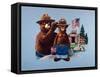 Smokey the Bear and Little Smokey-null-Framed Stretched Canvas