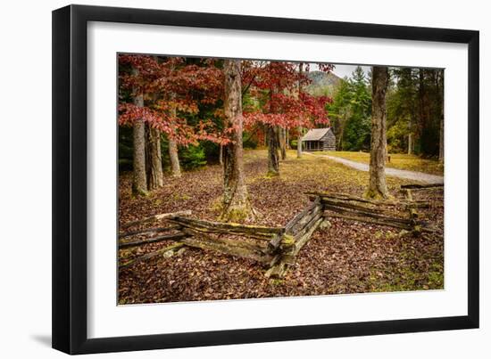 Smokies Cabin-Robert Lott-Framed Art Print