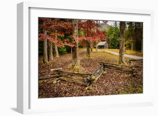 Smokies Cabin-Robert Lott-Framed Art Print