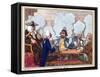 Smoking Club, 18th Century Artwork-George Arents-Framed Stretched Canvas