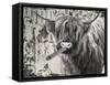 Smoking Cow-Sasha-Framed Stretched Canvas