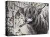 Smoking Cow-Sasha-Stretched Canvas