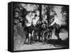 Smoking Cyclists-null-Framed Stretched Canvas