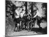 Smoking Cyclists-null-Mounted Photographic Print