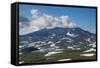 Smoking Gorely Volcano, Kamchatka, Russia, Eurasia-Michael-Framed Stretched Canvas