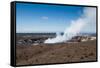 Smoking Kilauea Summit Lava Lake in the Hawaii Volcanoes National Park-Michael Runkel-Framed Stretched Canvas