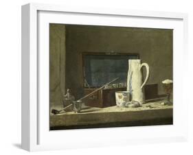 Smoking Kit with a Drinking Pot-Jean-Baptiste Simeon Chardin-Framed Giclee Print