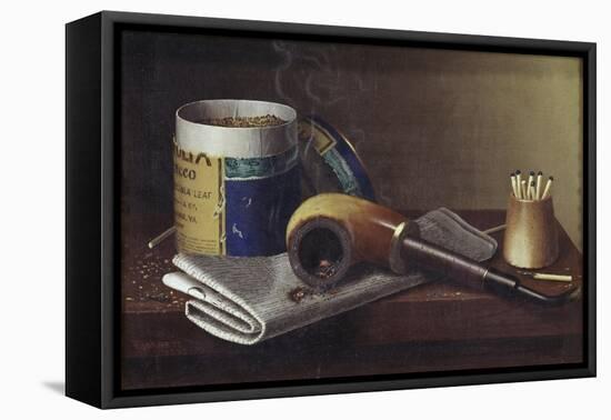 Smoking Scene-William Michael Harnett-Framed Stretched Canvas