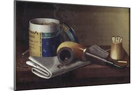 Smoking Scene-William Michael Harnett-Mounted Giclee Print