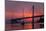 Smoky Sunrise Glow at East Span Bay Bridge Boats Harbor Oakland Treasure Island-Vincent James-Mounted Photographic Print