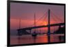 Smoky Sunrise Glow at East Span Bay Bridge Boats Harbor Oakland Treasure Island-Vincent James-Framed Photographic Print