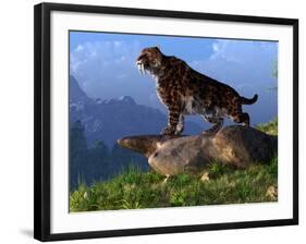 Smolodon On a Mountainside-Stocktrek Images-Framed Photographic Print