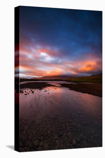 Smooth Color Burn at Grundarfjörður Town East Iceland-Vincent James-Stretched Canvas