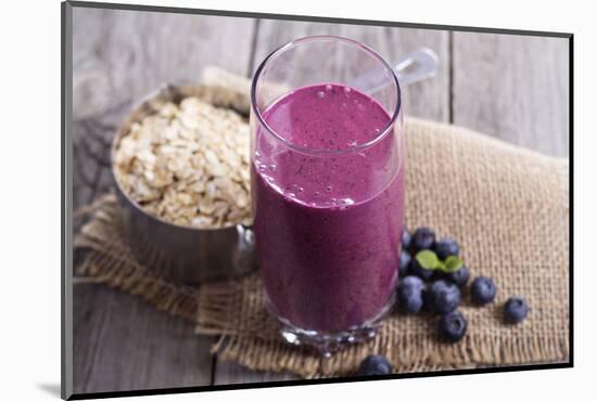 Smoothie with Blueberries and Oatmeal-Elena Veselova-Mounted Photographic Print