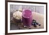 Smoothie with Blueberries and Oatmeal-Elena Veselova-Framed Photographic Print