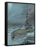 SMS Friedrich der Grosse at Jutland 1916, 2016-Vincent Alexander Booth-Framed Stretched Canvas