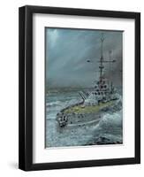 SMS Friedrich der Grosse at Jutland 1916, 2016-Vincent Alexander Booth-Framed Premium Giclee Print