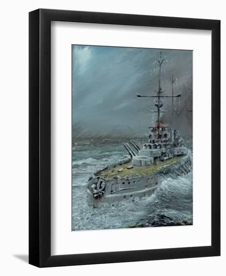SMS Friedrich der Grosse at Jutland 1916, 2016-Vincent Alexander Booth-Framed Premium Giclee Print
