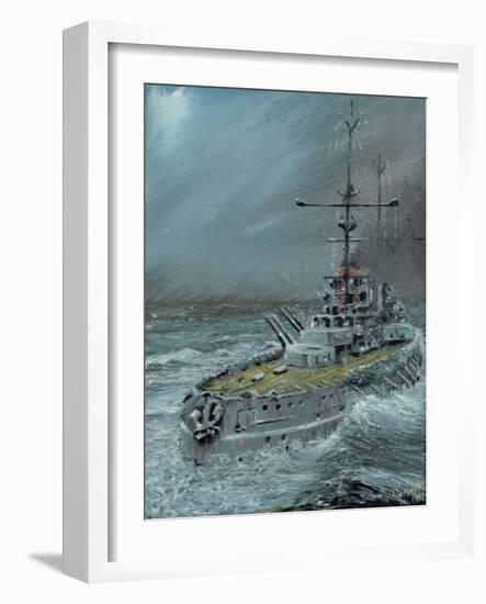 SMS Friedrich der Grosse at Jutland 1916, 2016-Vincent Alexander Booth-Framed Giclee Print