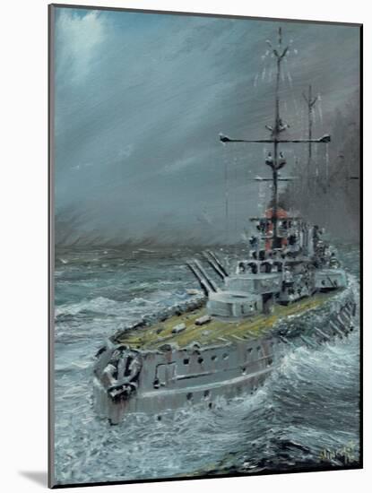 SMS Friedrich der Grosse at Jutland 1916, 2016-Vincent Alexander Booth-Mounted Giclee Print