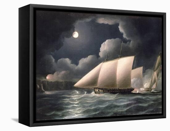 Smugglers and Revenue Cutter-Thomas Buttersworth-Framed Stretched Canvas