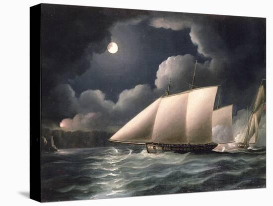 Smugglers and Revenue Cutter-Thomas Buttersworth-Stretched Canvas