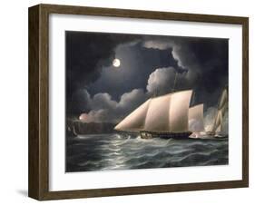 Smugglers and Revenue Cutter-Thomas Buttersworth-Framed Giclee Print