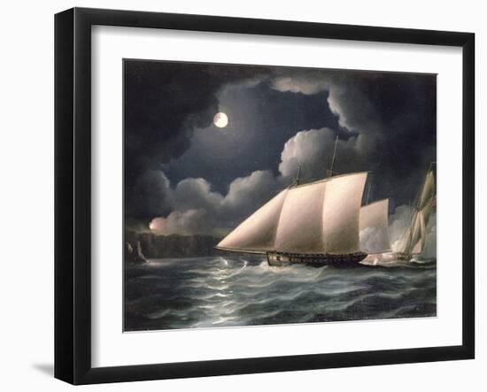 Smugglers and Revenue Cutter-Thomas Buttersworth-Framed Giclee Print