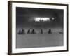 Smugglers' Junks Sailing in Dying Light of Dusk-Jack Birns-Framed Photographic Print