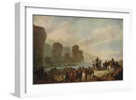 'Smugglers on the Irish Coast', 1808-Julius Caesar Ibbetson-Framed Giclee Print